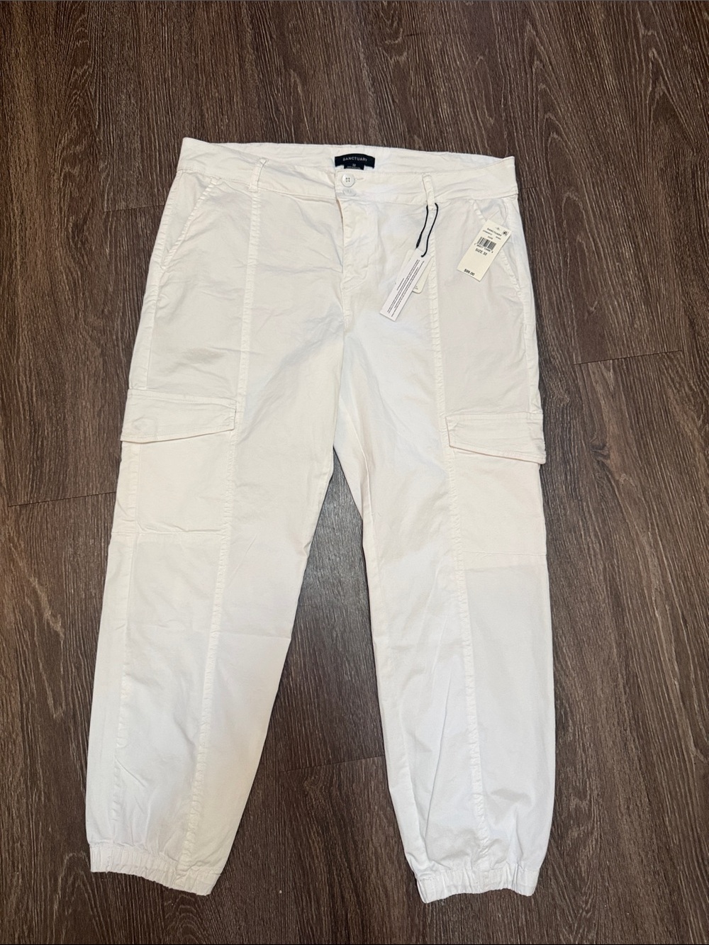 NWT Sanctuary Rebel White Cargo Jogger Pants Size 32